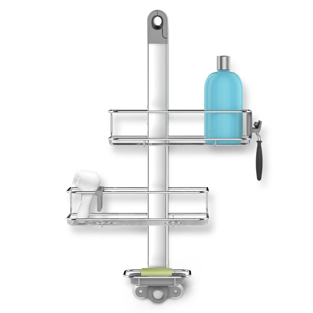 Simplehuman Adjustable Shower Caddy, Stainless Steel and Anodized Aluminum